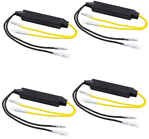 VOANZO 4 Stück Widerstands-Blinker, LED, Motorrad, LED-Lastwiderstand für Motorrad, ATV, Gokart, Bike, Pit, Quad, Dirt Bike, 21 W, 26 Ω