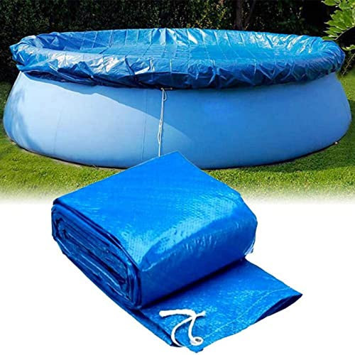10 Ft Round Pool Cover, Round Pool Cover for Inflatable Pools, Solar Cover for Round Frame Pools, Inflatable Pool Covers, Hot Tub Spa Pool Blanket Covers Ideal for Outdoor