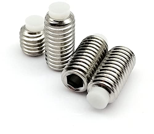 5 Stück M3 M4 M5 M6 M8 M10 304 A2-70 Edelstahl Kopf Sechskant Innensechskant Kunststoff Nylon Endpunkt Spitze Madenschraube Stellschraube (Color : 5pcs M8x12mm)