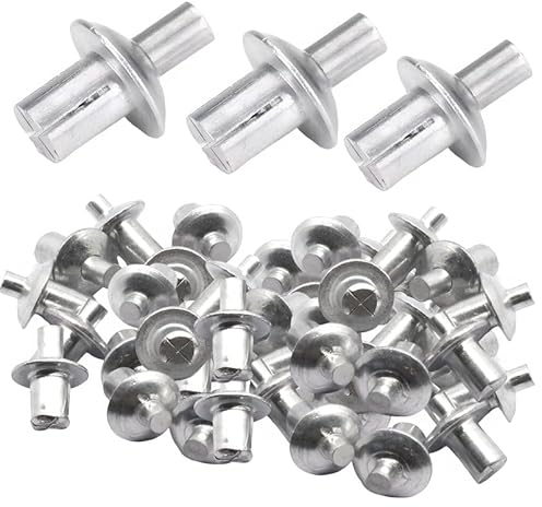 Aluminium-Kernnieten mit rundem Kopf, Spreiznieten aus Aluminium, Aluminium-Antriebsnieten, Blindniete, Nieten-Set zur Befestigung von Metall, Kunststoff, Holz und anderen Materialien (200pcs)