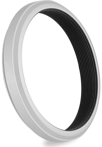 Haoge 49mm Filter Adapter Ring for Fujifilm Fujinon X100VI X100V Camera Accessories fit 49mm UV CPL ND Filter Fit Original Lens Cap Silver LAR-X55S