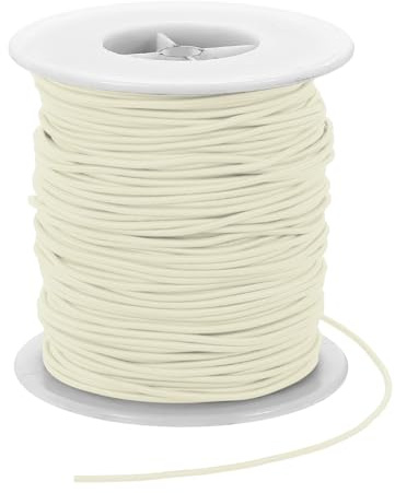PATIKIL Cordón Elástico 70 m, 2 mm de Cuerda Elástica para Pulseras para Hacer Joyas, Collares, Abalorios y Manualidades DIY, Color Beige