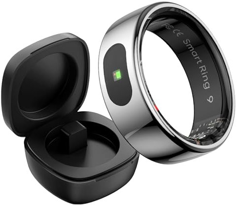 Yeforu Bague intelligente de fitness pour homme et femme avec bouton tactile, moniteur de fréquence cardiaque, anneau de sommeil, message de rappel, anneaux intelligents pour suivi de la santé de