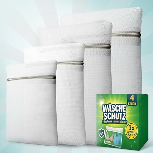 Schonendes Waschen und maximaler Schutz - Wäschenetz für Waschmaschine - Wäschebeutel in allen Größen - Waschbeutel, Wäschesäcke & Wäschenetze. Wäschesack Waschmaschine und Trockner geeignet - 4x Set
