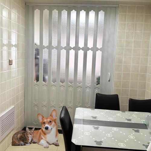 Falttür-Trennwand, Akkordeon-Stil für große Öffnungen, einziehbare und faltbare Lösung für Badezimmer, Schrank, Kleiderschrank und Keller