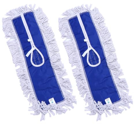 Gogogmee 2 pièces Housses de Serpillière Coton pour Balai à Frange Lavables et Réutilisables Accessoires de Mop pour Nettoyage de Sols Coins et Surfaces
