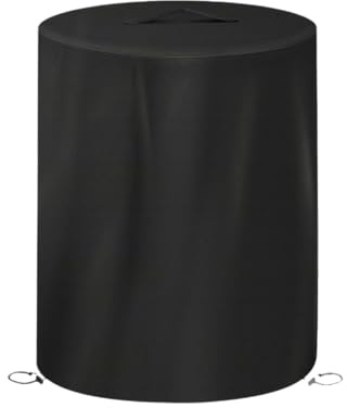 Housses pour chauffages de patio – Protecteur en tissu Oxford avec lacets et fermeture sécurisée | Rondes pour feux de camp, pour fêtes en intérieur, patio, véranda, jardin et pelouse