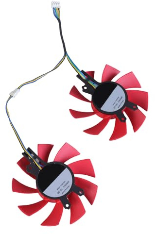 QUEENYARD Ventilateur de refroidissement GPU haute efficacité pour carte graphique RTX2060 GTX1660 1660Ti 4 broches VGA Refroidissement facile et silencieux 75 mm