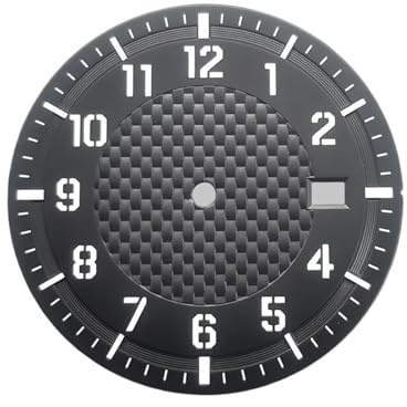 ATOMUSERLY Esfera Luminosa for Calibre NH35/NH36, 34mm de diámetro, Negro, Verde, café y Blanco, 1 ud