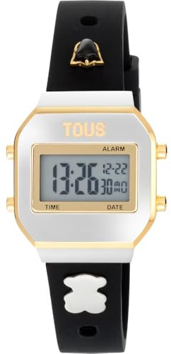 TOUS Reloj Digital XPRESURSLF Correa DE Silicona con Caja Y Hebilla Acero Inoxidable IPG