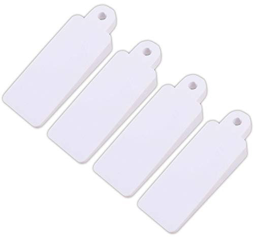 4X White Rubber Window Wedges - Ideal for Stopping Sash Lift Up Windows from Rattling