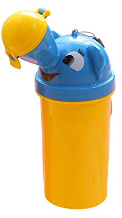 Urinoir Portable pour Garçon et Filles, Urinoir D'urgence Bleu en Abs | Format Léger et Pratique, Motif Cartoon Adorable, pour Bébé et Tout-petit, Usage Extérieur et Déplacement en Voiture