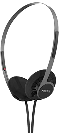 Koss KPH40 Utility On-Ear Headphones, Detachable Interchangeable Cord System, Retro Style, Ultra Lightweight Design (Stealth Black)