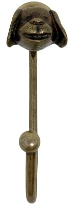 Knobs By Blossom Vintage Antik Messing Eisen Wandhaken Raffhalter Bronze Handmade Metall Tier Haken (9. Hundekopf)
