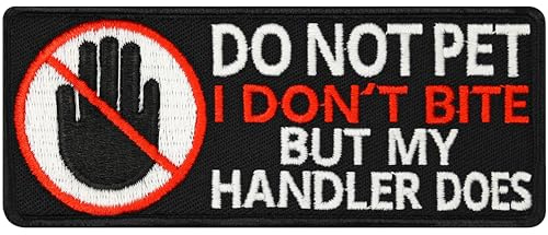 Service Dog Patch Hunde Patches lustig Klett Patch Assistenzhunde Hund Aufnäher Hunde Patch (Do not pet - Klettpatch)
