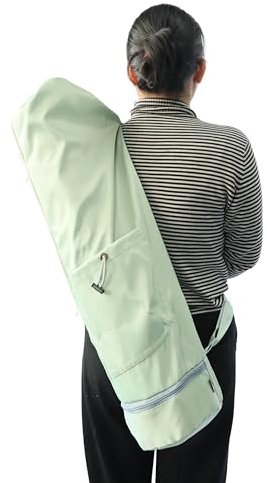 VLFit Yogamatten-Tasche groß mit verstellbarem Tragegurt Pilates Tasche mit Flaschentasche und Nassfach (BEIGE)