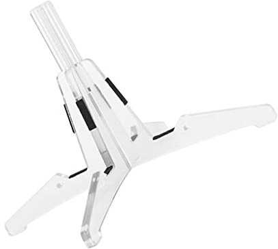 wueiooskj Klappbarer Flöten Blasinstrumenten Klarinettenständer mit vier Beinen, Kunststoffhalterung für musikalische Oboen Rack Platzierungsteile, Transparent