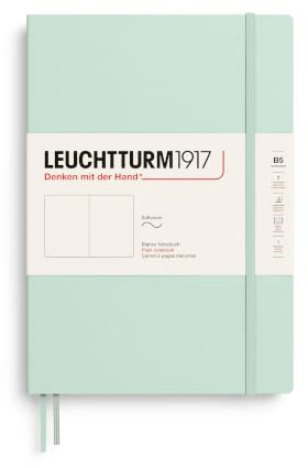 LEUCHTTURM1917 370311 Notizbuch Composition (B5), Softcover, 123 nummerierte Seiten, Mint Green, Blanko | 123 nummerierte Seiten, Fadenheftung, 80 g/m² chamoisfarbenes Papier, Mint Green
