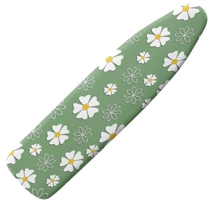 HOWILATH Daisy - Copriasse da stiro, 135 x 45 cm, resistente al calore, isolante, con bordi elastici, facile da installare, XL