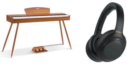 Donner DDP-80 E-Piano 88 Tasten Gewichtet Klavier & Sony WH-1000XM4 kabellose Bluetooth Noise Cancelling Kopfhörer Schwarz