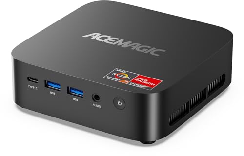 ACEMAGICIAN AMD Mini PC Ryzen 7730U, Mini Gaming PC 32GB DDR4 512GB SSD, Mini Computers Micro Desktop PC Support 4K Triple Display/WiFi6/BT5.2 for Gaming/Office/Home