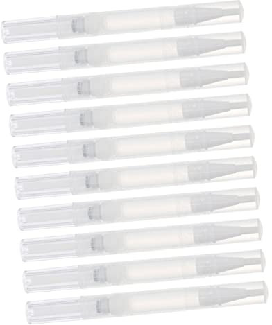 Baluue 10stücke Transparente Leere Nagellackstifte Mit Drehmechanismus Praktische Maniküre-stifte Mit Pinsel Auslaufsicher Wiederbefüllbar Vielseitig Für Nagelöl Lippenpflege Und Kosmetik