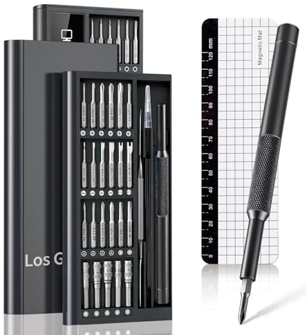 Feinmechaniker Schraubendreher Set Mini Werkzeug: Klein Schraubenzieher Set | Präzision Reparatur Werkzeugset mit 47 Bits & Magnetische Matte for Handy PC Laptop Macbook iphone Computer PS4 PS5 Brillen