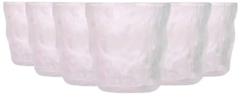 TRESV Set de 6 Vasos de cristal agua de Transparente, Vasos de Agua y Bebidas Alcohólicas, Aptos para Lavavajillas (Vaso Transparente 270ml)