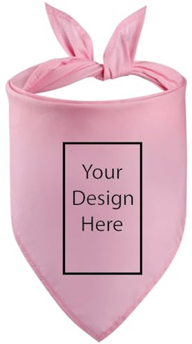 Hundehalstuch, personalisierbar, dreieckig, Rosa