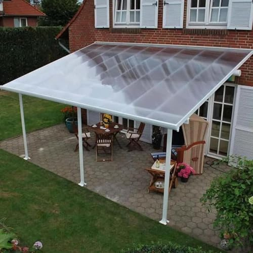 Lightweight Clear Acrylic Plastic Sheet Polycarbonate Roofing Sheet,Daylighting Panel,Roofing Cladding,UV Protection Rainproof Roof Cover,for Greenhouses,Sheds,Carports,Huts - 0.5×7m(1.6×22.9ft)
