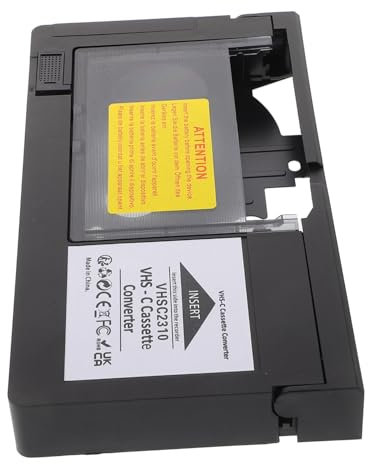 HOMSFOU Adaptateur De Conversion Numérique VHS-c vers VHS pour Caméscope, Plastique Solide, Format Compact Portable, Compatible Lecture Vidéo, Accessoire Vidéo pour Numérisation De Cassettes