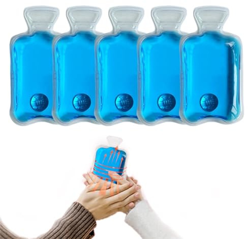 5 Stück Mini Wärmflaschen Taschenwärmer, Taschenwärmer Wiederverwendbar, Handwärmer Knickwärmer, für Kalte Tage und für Büro/Unterwegs