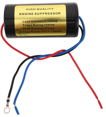 Operitacx Filtro Antirumore Radio per Auto Isolatore di Disturbi Elettrici Riduttore di Rumore Filtro Motore Alternatore Parte di Modifica Auto