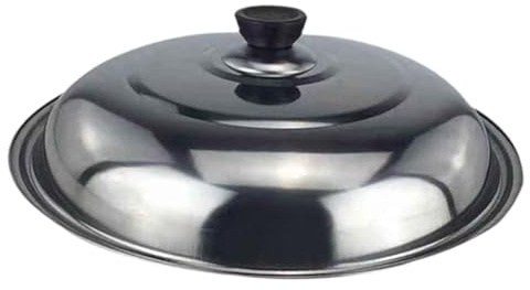 SZLIFE Coperchio per pentole in Acciaio Inossidabile, Rotondo, Comodo, antiruggine, antiscottatura, Resistente al Calore, con Maniglia, per Uso Domestico e, Diametro 40 Cm