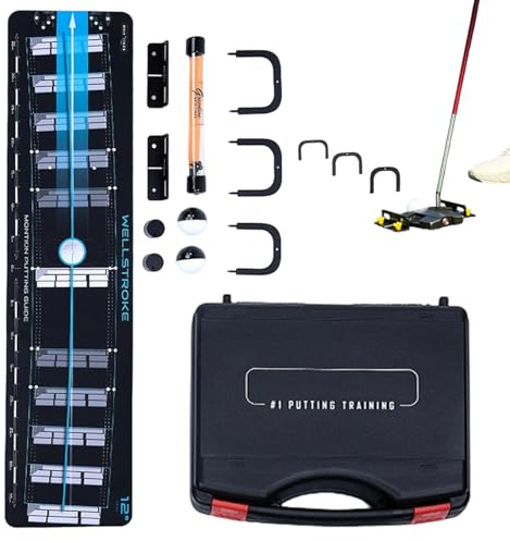Weqizuerqi Tapis de putting de golf - Kit d'entraînement de putter - Tapis de golf portable pour l'intérieur et l'extérieur Hommes Femmes Maison Jardin Garage Voyage Fête