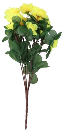 Gdfnmogo Lebendige Azaleen-Blumen für Heimdekoration und Veranstaltungen, mit realistischem Seidenstoff und flexiblen Stielen für einfaches Arrangement, Gelb