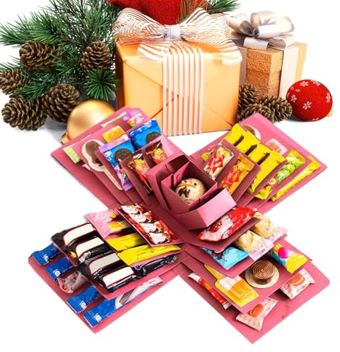 Geburtstags Exploding Box Kreative 5-Lagige Wiederverwendbare | Weihnachts Snack Holder Boxen Für Geburtstag Hochzeit Party Feiertag Silvester Zuhause Kinder Erwachsene