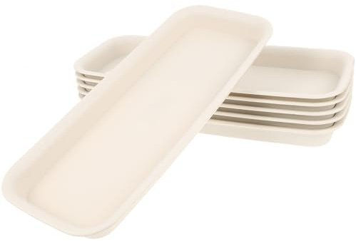Yardenfun 6 Stück Pflanztopf Untersetzer aus PP Beige Leichte Reinigung Modernes Design