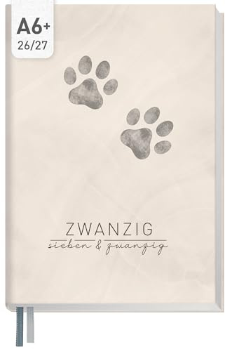 Häfft® Chäff-Timer Mini Taschenkalender 26/27 A6+ Paws | 17 Monate Terminkalender klein von Aug. 2026 - Dez. 2027 handlicher & praktischer Wochenplaner für Hand- & Hosentasche