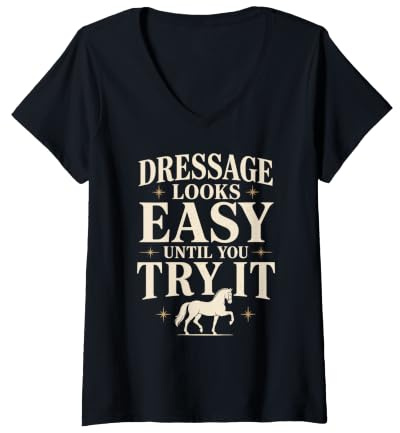 Women's Dressage Diva Dressage Rider Dressage Queen Gift V-Neck T-Shirt