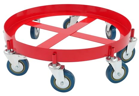 iezruiuo 55 Gallon Drum Dolly, Heavy-Duty Dolly, 2000 lbs Capacity(Red)