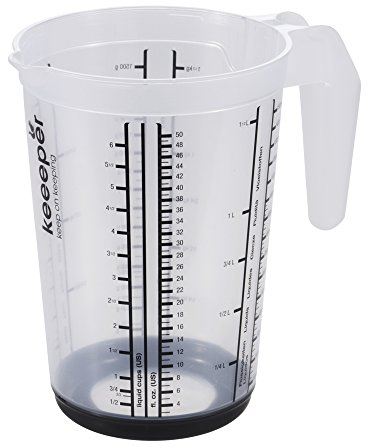 keeeper Caraffa Graduata con Sistema Antiscivolo, 1,5 L, Massimo, Grigio Grafite