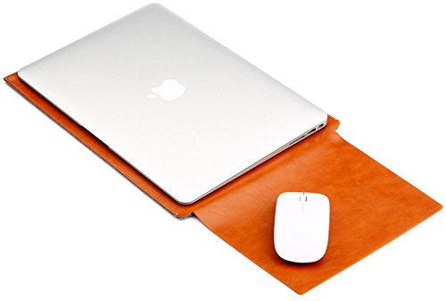 LaoZan Laptop Sleeve Small Soft Case Ultrabook Netbook Tablet Cover Bag for 11.6-15.4 Inch for macbook 13.3 Light Brown