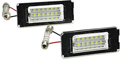 AutoStyle Satz LED Nummerschildbeleuchtung passgenau | kompatibel mit Mini One/Cooper/S/Cabrio/Coupe/Roadster R56/R57/R58/R59 2006-2014