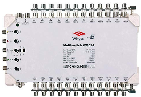 WM524 Series 5 Wire 24 Way MULTISWITCH | Aerial/Satellite AMPLIFIERS/Distribution Aerial Satellite Equipment, 1 X Qty - 10004