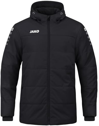 Jako Coachjacke Team mit Kapuze Kinder Herren schwarz Gr 152