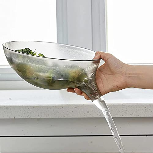 Escurridor Lata De Comida,Canasta De Drenaje Creativa,Colador De Plástico,Accesorio De Cocina,Cuenco Estable para Escurrir con Asas para Frutas Y Verduras A
