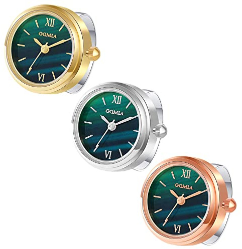 Avaner Ringuhr Fingeruhr mit rundes Gehäuse römisches Zifferblatt Verstellbarer Ring 3ATM Wasserdicht Ring Uhr Finger Uhr ALS GESHCNEKE für Damen