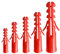 320Pcs Wall Plug Set, Expansion Rawl Plugs Plastics Anchors for Plasterboard Fixings (5,6,7,8,10mm)