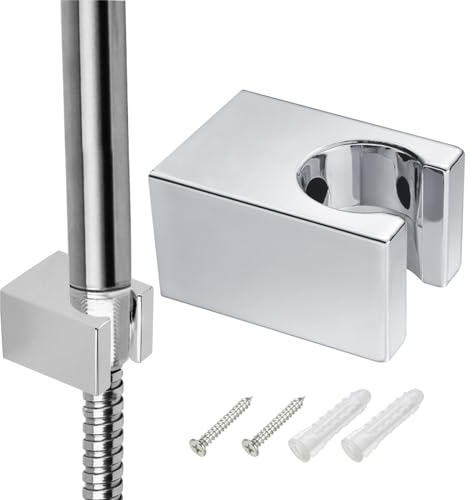 Supporto per Doccetta Universale, Da Parete Con Viti, Supporto per Doccia per Soffione Doccia, Supporto per Doccia Con Viti per Bagno Accessori (argento)